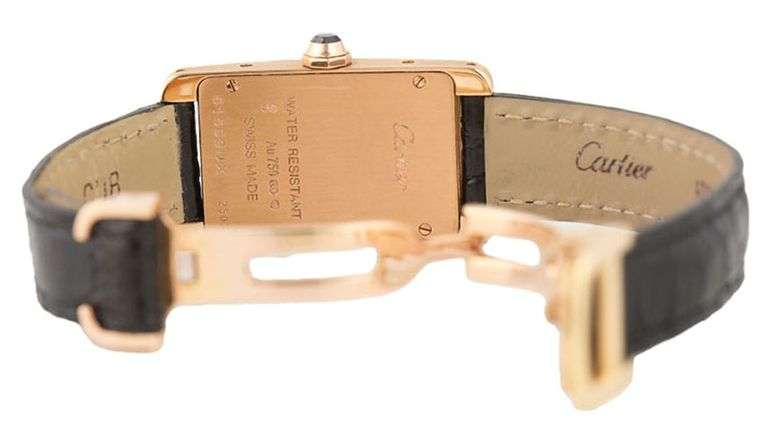 Cartier Tank Americaine 2503, 19 X 28mm, Silver Dial, 18K Rose Gold Ladies Watch