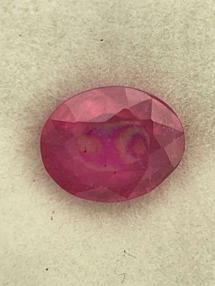 CERTIFIED NATURAL RUBY 3.63 CARAT OVAL SHAPED.