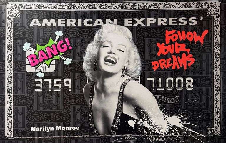 "Marilyn express" Extremely Collectible Jozza 'One of a kind' Mixed Media on Canvas very large Jozza