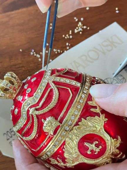 Royal 24kt Gold Egg with Austrian Crystals