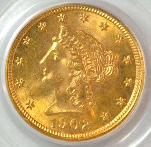 Virtual Gem BU 1902 $2.50 Liberty Gold Piece. PCGS MS64