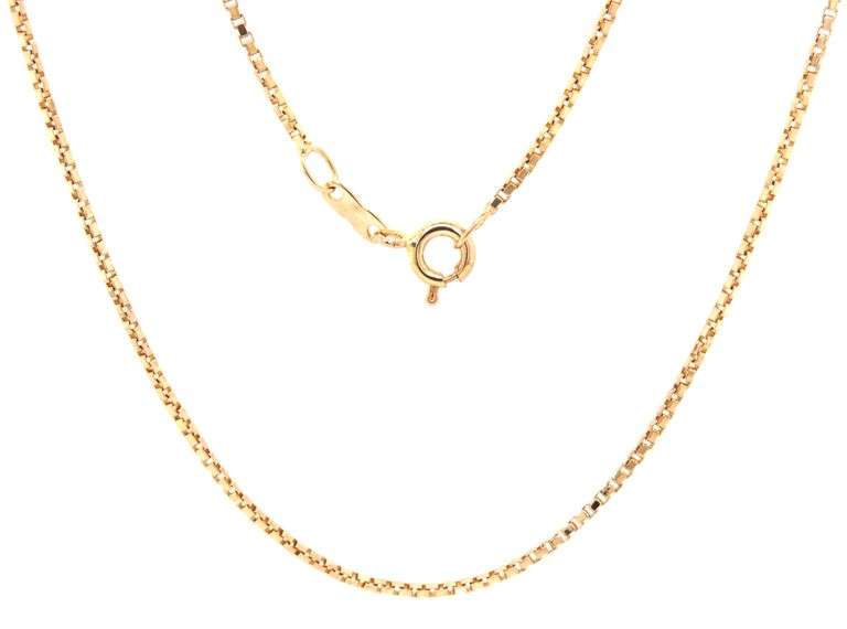 18kt Yellow gold box chain necklace
