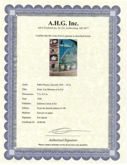 A remarkable Deluxe Edition of Les Ménines et la Vie by Pablo Picasso, published in Paris by Cercle 