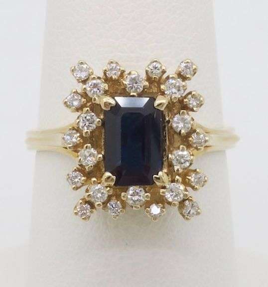 Blue Sapphire & Diamond Cocktail Ring