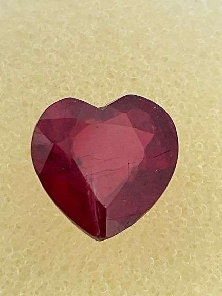CERTIFIED NATURAL RUBY 2.57 CARAT HEART SHAPE.