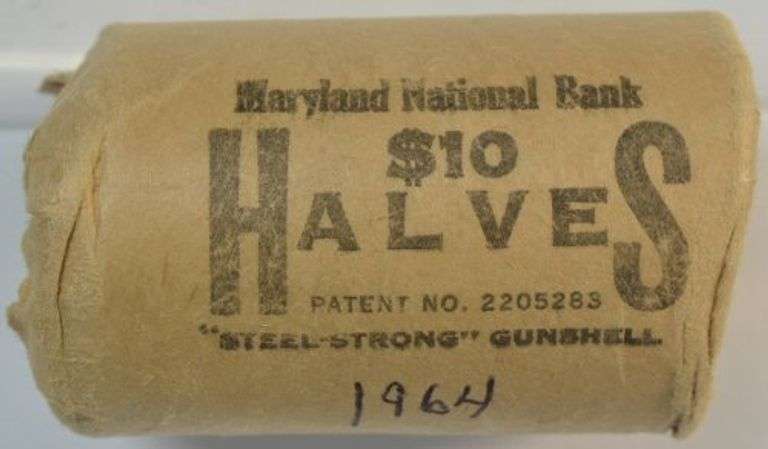 1964 Silver Kennedy Half Dollars Original Bank-Wrapped