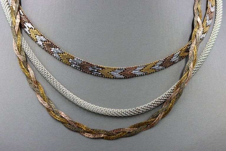 Group lot of 4 Vintage 925 sterling silver necklaces