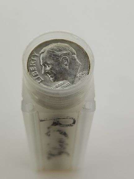 1955-S Roll Of UNC Roosevelt Dimes