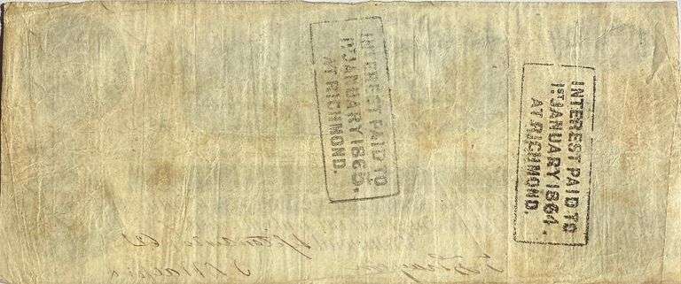 $100 CSA Note Sept 20 1862 Note.