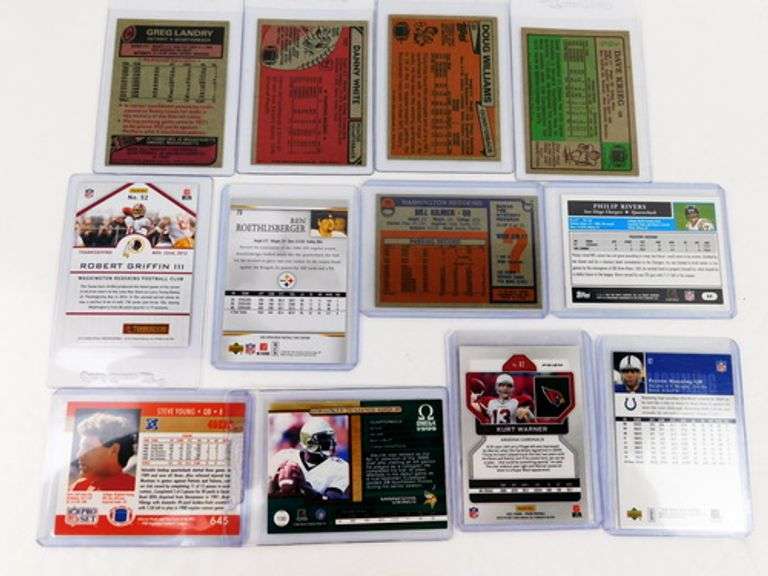 12 NFL Quarterback Greats Football Cards