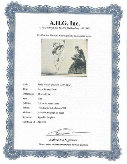 Pablo Picasso Toro "Bullfighter" Lithograph from 1960 Portfolio