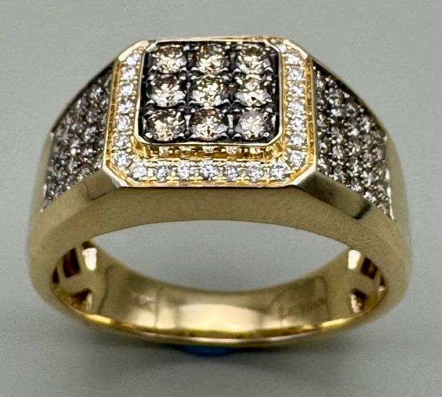 14K Yellow Gold Chocolate Diamonds of 1.20 ct