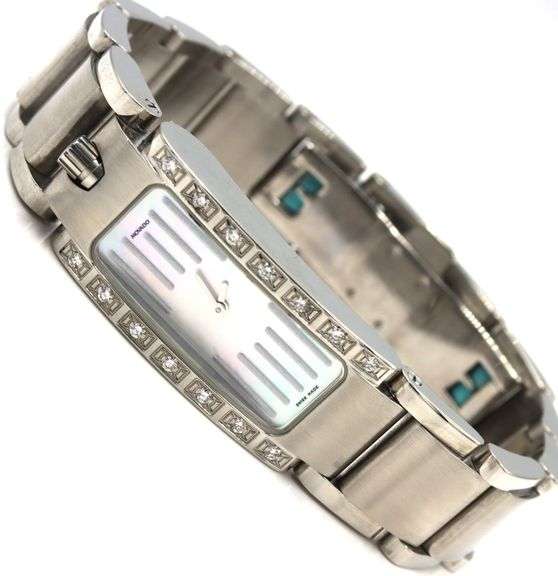 Movado Elliptca diamond quartz watch