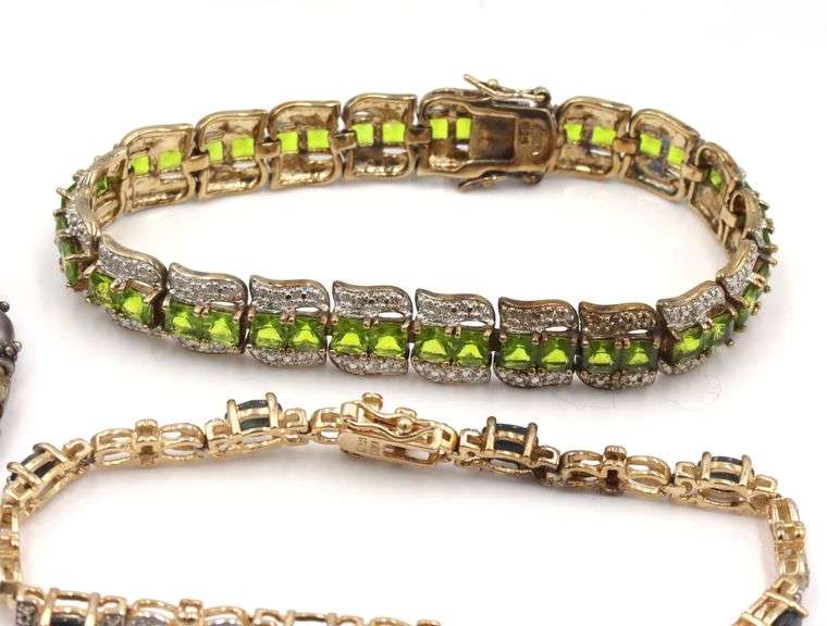 Group lot of 6 Vintage 925 sterling silver bracelets