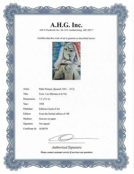 A remarkable Deluxe Edition of Les Ménines et la Vie by Pablo Picasso, published in Paris by Cercle 