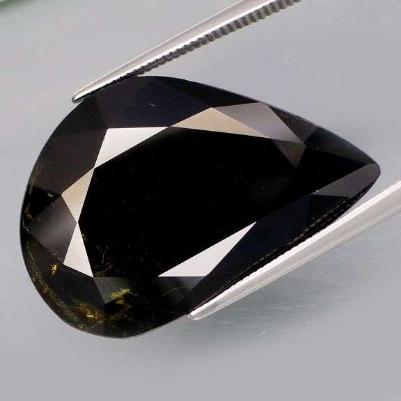 Huge! 30.75ct midnight green Tourmaline! Untreated!