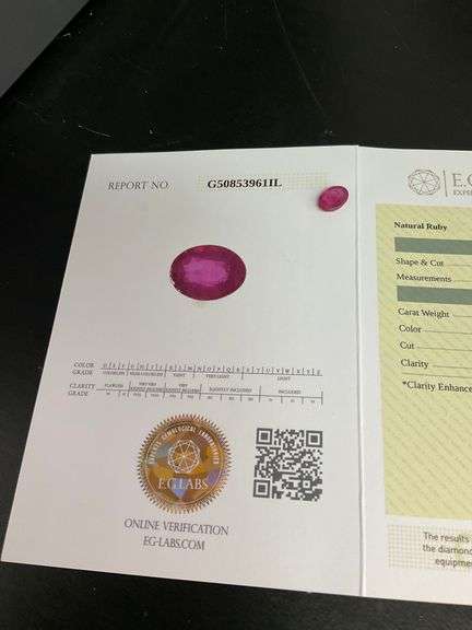 CERTIFIED NATURAL RUBY 3.52 CARAT OVAL SHAPED.