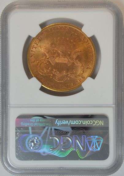 Choice BU 1900 $20 Liberty Gold Piece. NGC MS62+