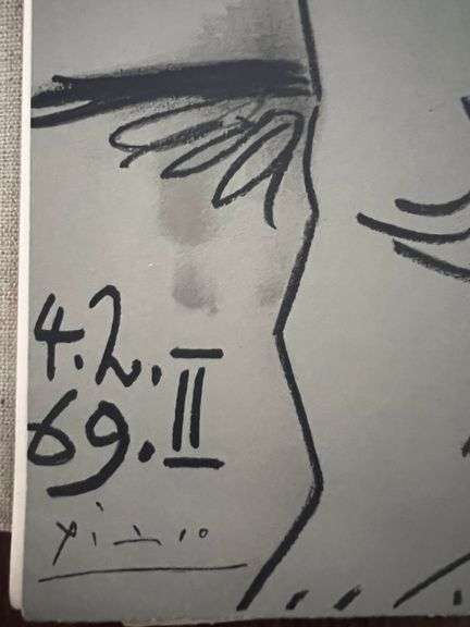 Picasso Au Baiser d'Avignon Lithograph from 1972 Portfolio