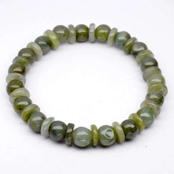 Stunning! 118.63ct natural Jade beaded bracelet