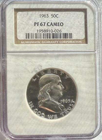 1963 Proof Cameo 67 NGC Franklin Half.