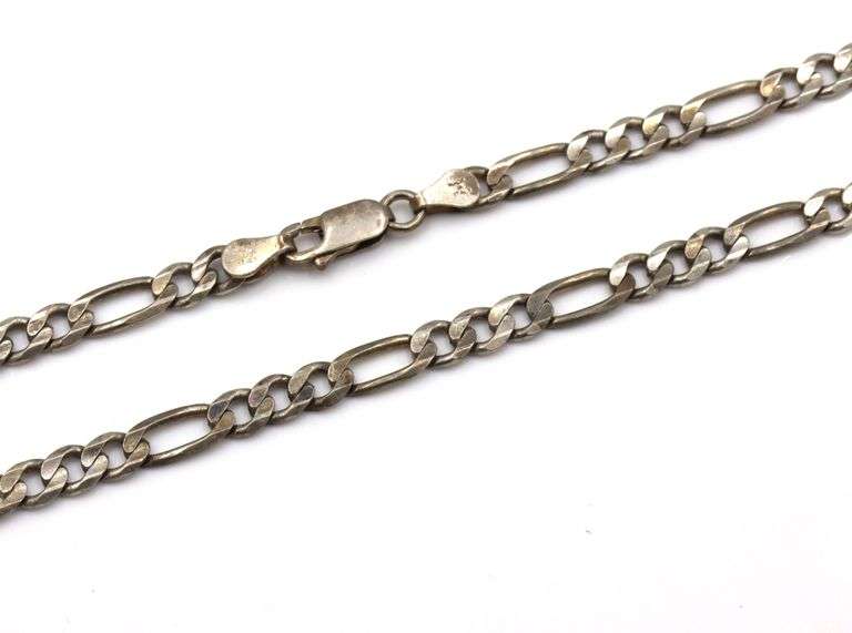 Group lot of 2 vintage 925 sterling silver chains