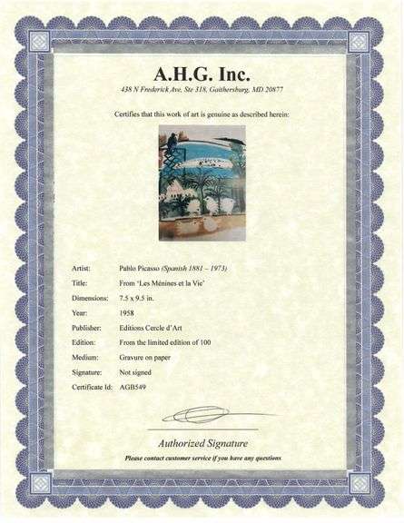 A remarkable Deluxe Edition of Les Ménines et la Vie by Pablo Picasso, published in Paris by Cercle 