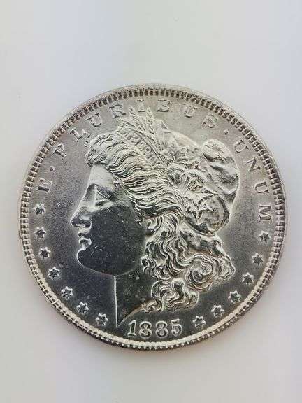 1885 Morgan Silver Dollar, UNC Cleaned