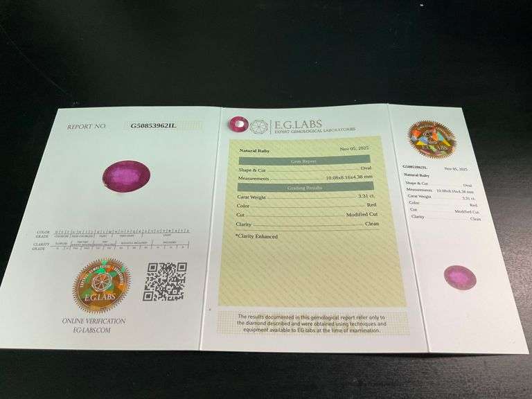 CERTIFIED NATURAL RUBY 3.31 CARAT OVAL SHAPED.