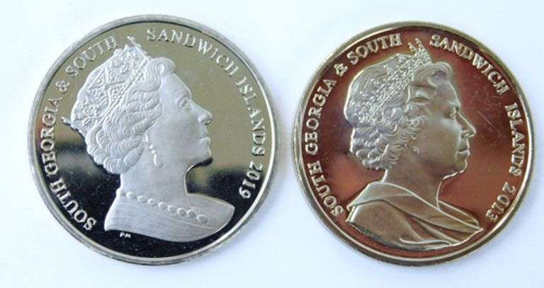 2 South Georgia & South Sandwich Islands Coins