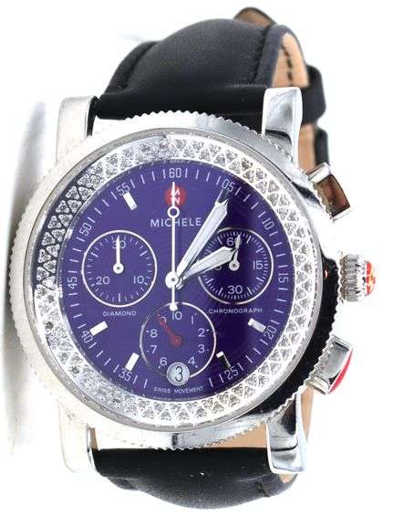 Michele sport Sail chronograph diamond watch