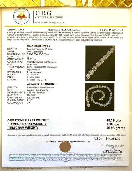 Breathtaking Brand New European Direct From Manufacturer 69.36CTW Oval Shaped Cabochon-Cut Tanzanit