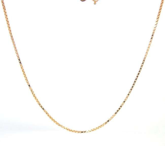 14kt Yellow gold box chain necklace