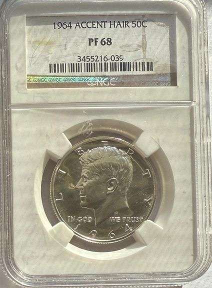 1964 Proof 68 Accented Hair NGC Kennedy Half.