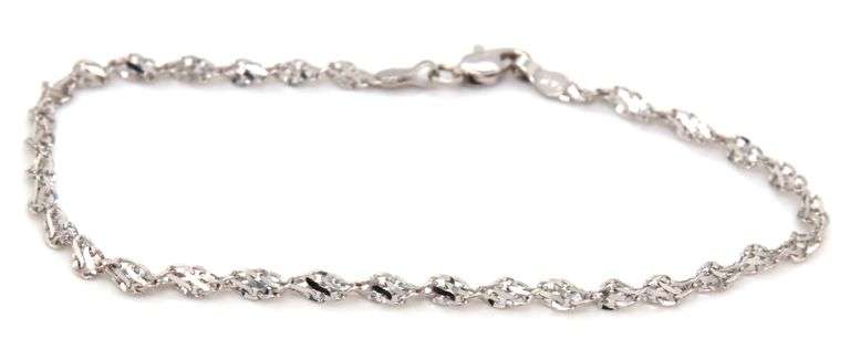 14kt White gold rope bracelet