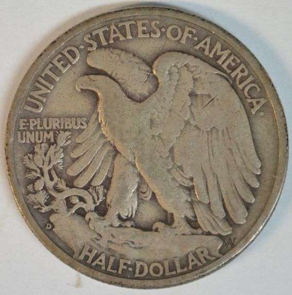 Choice VF/XF 1938-D Walking Liberty Half Dollar. Key date