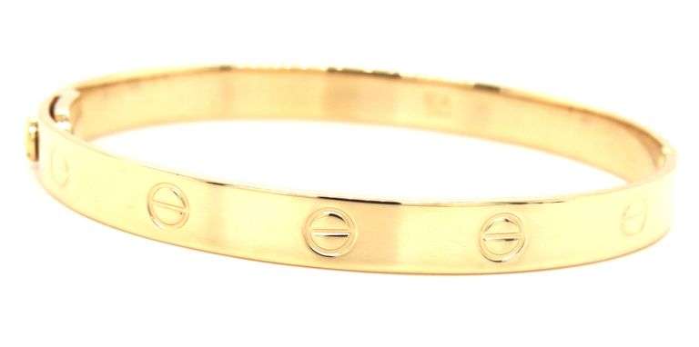 14kt Yellow gold love style bangle bracelet