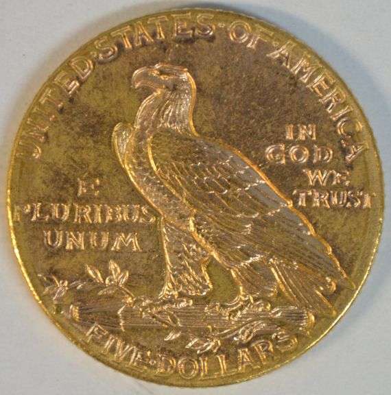 Choice BU MS63+ 1909-D $5 Indian Gold Piece. Super nice