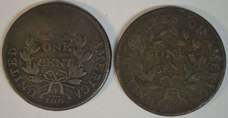 Scarce 1798 and 1802 Draped Bust Large Cents