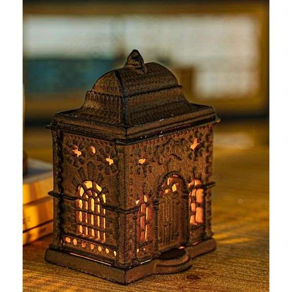 Cast Iron Tealight Castle Lantern