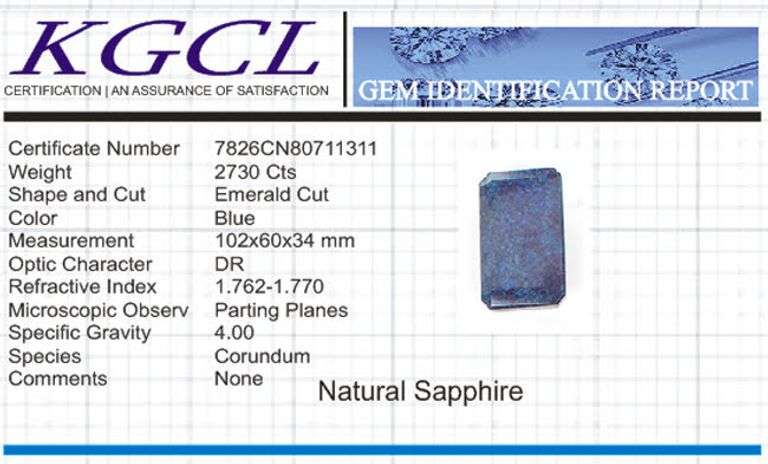 Huge Museum Size Certified 2730 Ct Natural Midnight Blue Sapphire Solitaire