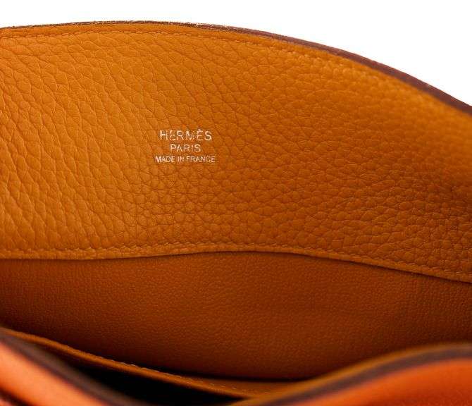 Hermes So Kelly 26 Orange Togo Leather Shoulder Bag