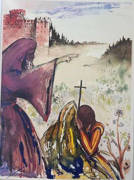 Original plate Signed Salvador Dalí Lithograph from the Romeo & Juliet Rizzoli Edition, Milan 1975