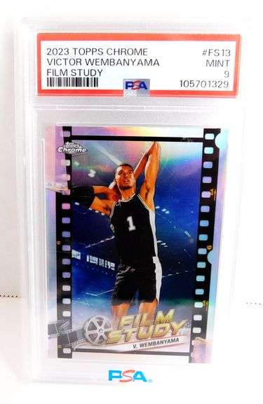 Victor Wembanyama Chrome Film Study Basketball Card, Mint 9