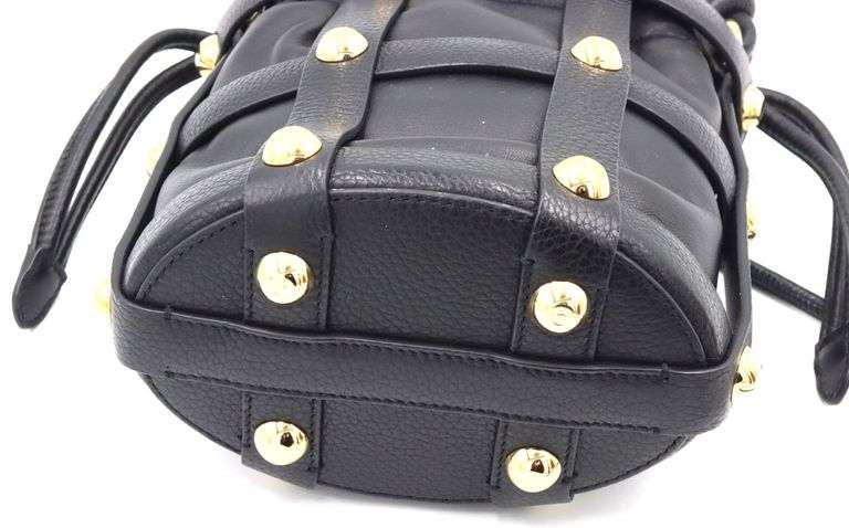 Ferragamo black leather Cage bucket