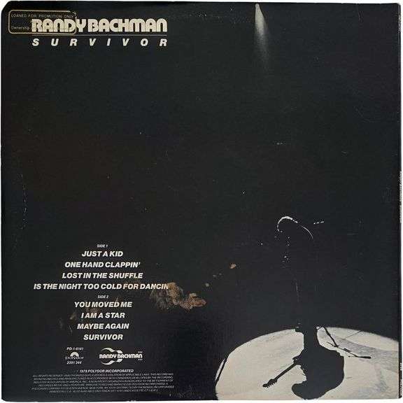 Randy Bachman Signed Survivor Vinyl Record w/ COA