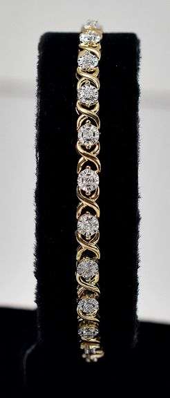 1/4CTTW Lab Diamond Bracelet in Vermeil Sterling Silver