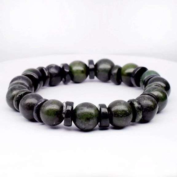 Stylish 201.80ct black and green Burmese Jade! Untreated!