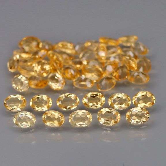 High fire 7.67ct 4x3mm real Brazilian Citrine set!