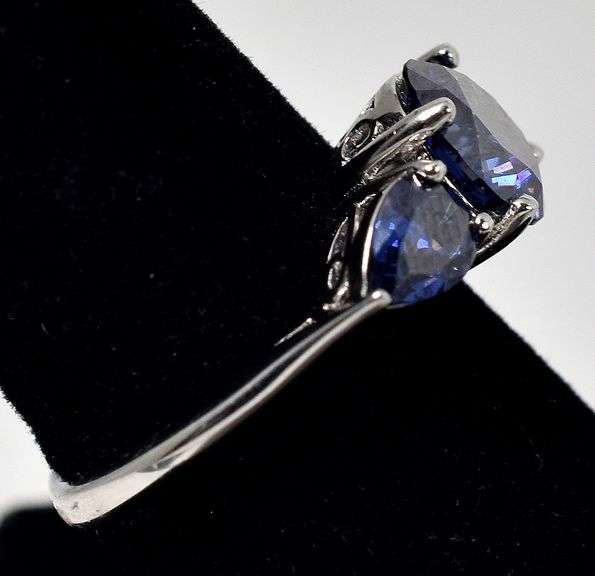 Blue Gemstone Ring in Sterling Silver